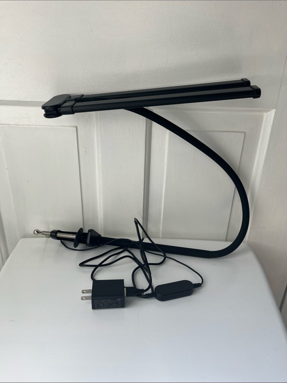 Vevor Gooseneck Adjustable Black Desk Table Lamp with Clamp Base
